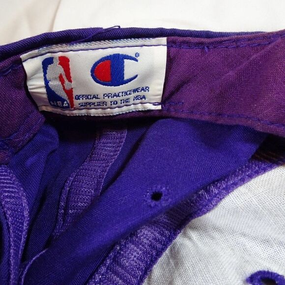 Vintage 90s Champions NBA Lakers Basketball Men Purple Adjustable Hat Cap - Picture 6 of 9